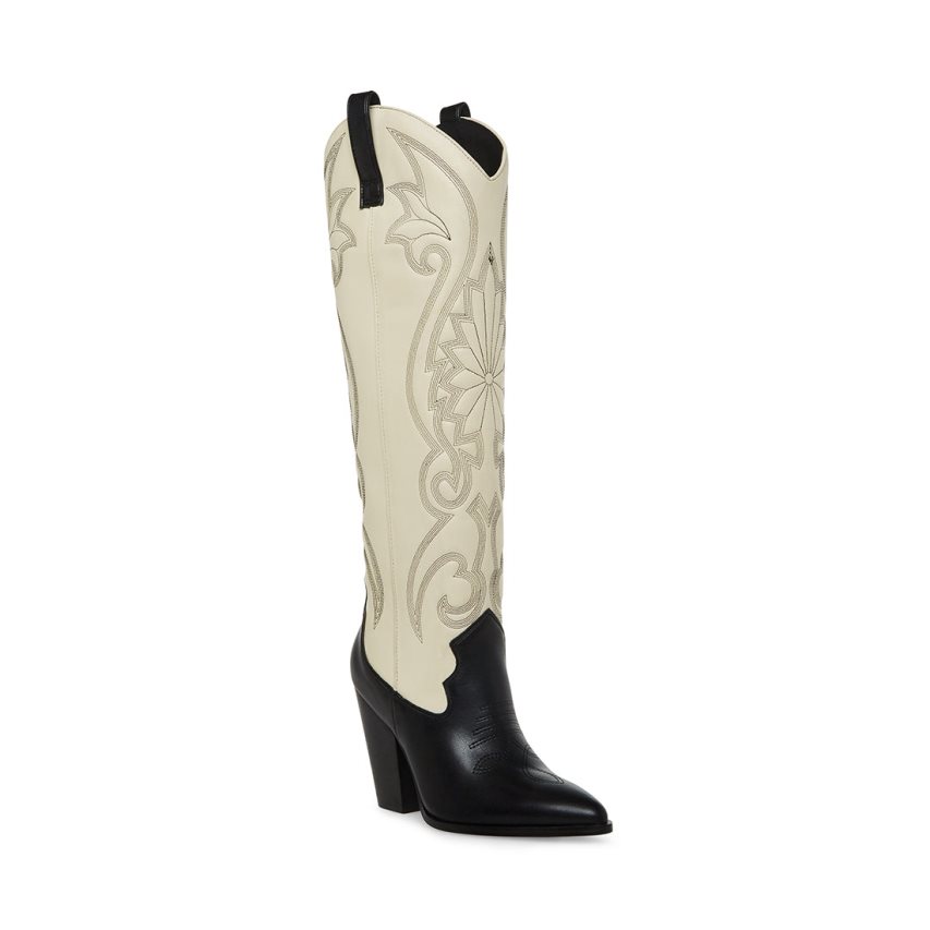 Beige / Black Steve Madden Lasso Women's Knee-high Boots | PH 8937ODY